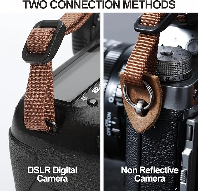 Padwa Lifestyle Camera Strap - 1.5" Soft Nylon Print Crazy Horse Cowhide Head Camera Straps for Photographers and All Cameras,Cute Adjustable Vintage Woven Strap for Adults & Kids(Bohemian Rhythm)