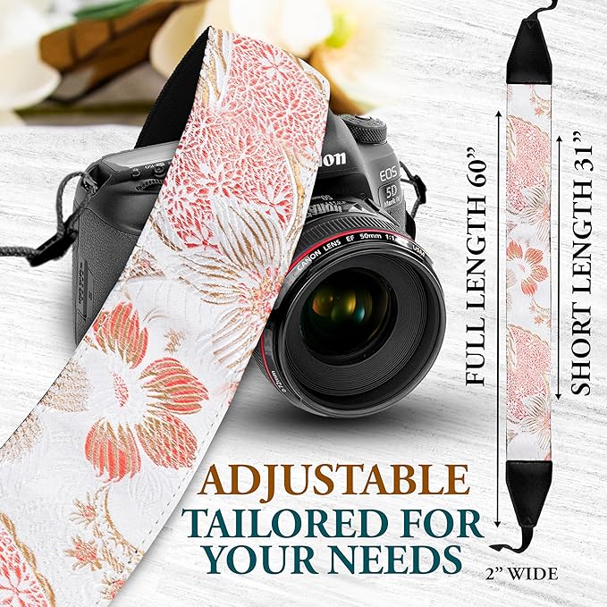 Art Tribute Camera Strap for All DSLR and Mirrorless Cameras. Photographers Strap Neck, Shoulder & Crossbody Camera Strap