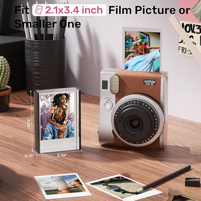 WINKINE Instax Frame, Polaroid Frame for Fujifilm Instax Mini Film, Small Picture Frames 2x3, Polaroid Picture Frames for Photos, Mini Photo Display