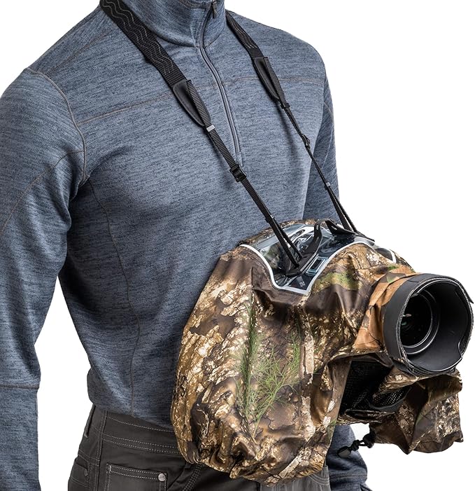 Think Tank Hydrophobia D 24-70 V3 Camera Rain Cover for DSLR and Mirrorless Camera with 24-70mm f/2.8 Lens (Realtree APX Camouflage)