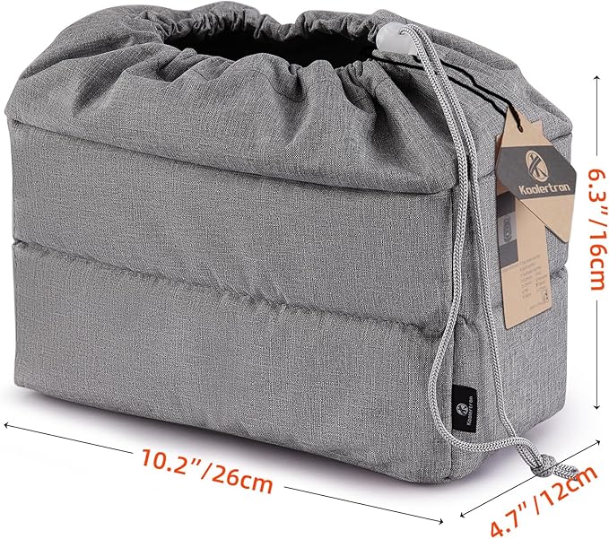 Koolertron Waterproof DSLR Camera Bag with Removable Insert, Adjustable Compartments, Fits in Camera Bags - Protective Case for DSLR/SLR Cameras & Accessories