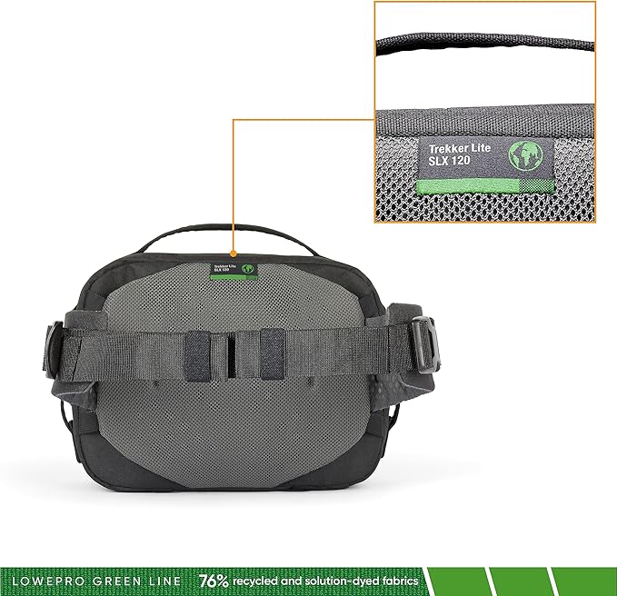Lowepro Trekker Lite Hp 100, Compact Camera Backpack with Tablet Pocket, Camera Bag for Crop-Sensor Mirrorless, Ultracinch Compression System, Grey