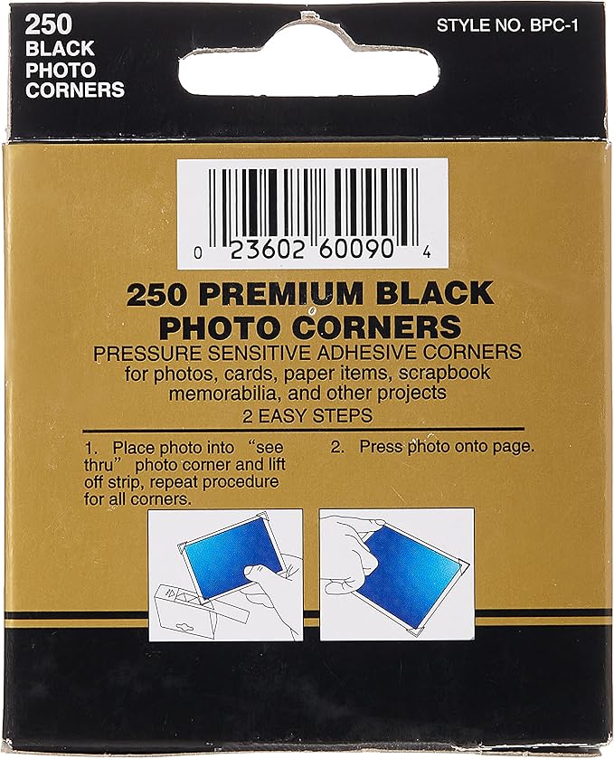 Pioneer Photo Corners Black 250pk