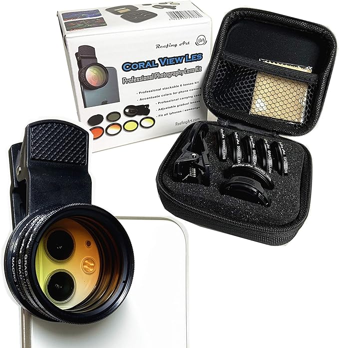 Coral View Lens Professional Photography 10 in 1 Kit 2inch Large Reef Lenses