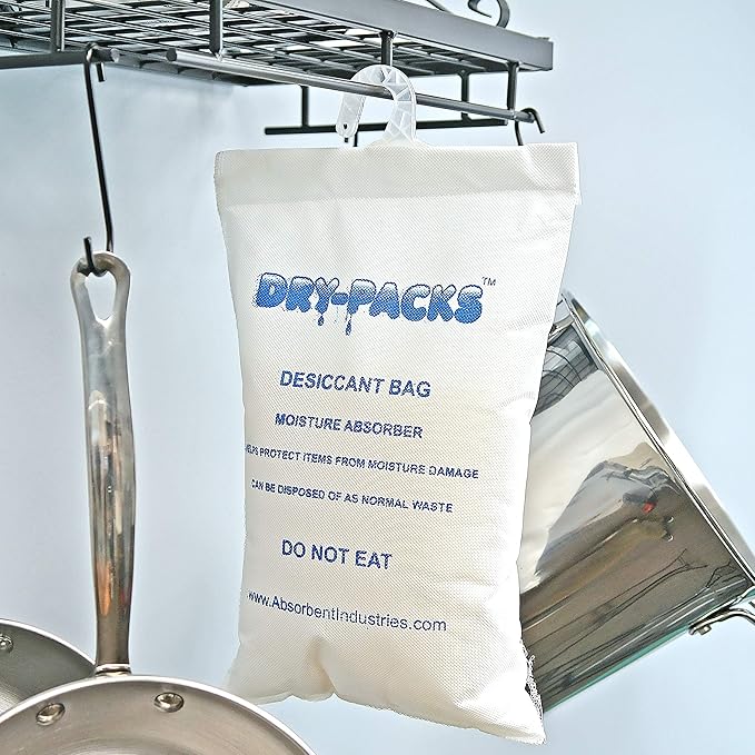 Container & Cargo Dry with Hanging Hook by Dry-Packs - 4.5LBS & 2KG White 2KGCONDRYHOOK