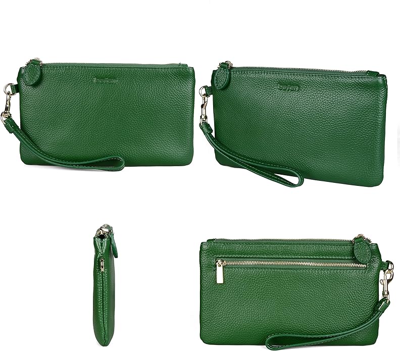 befen Genuine Leather Wristlet Clutch RFID Blocking Bag Cell Phone Wallet Purse Wristlet Wallet Purses and Handbags for Women