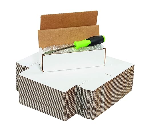 Box USA BM331 3"L x 3"W x 1"H, White (Pack of 50)