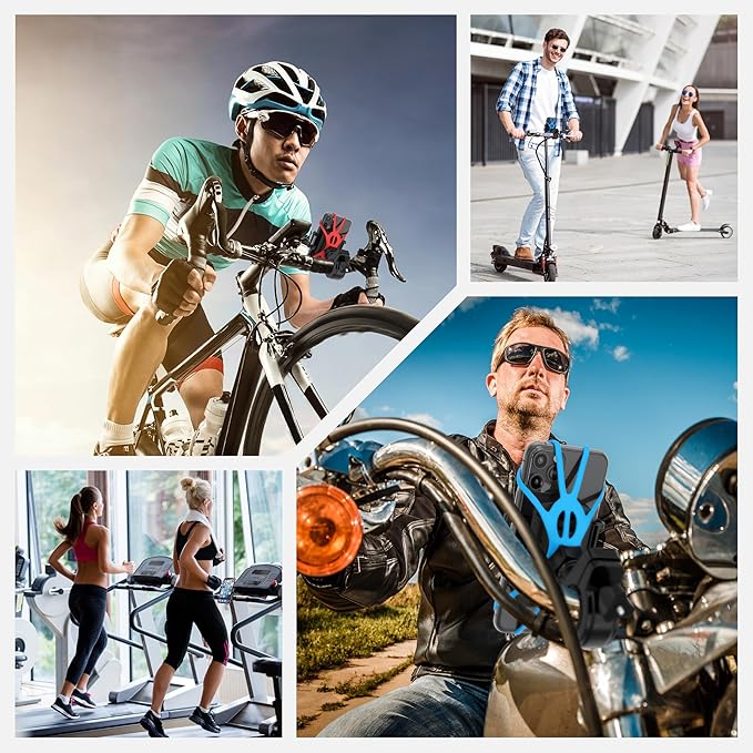 TruActive Premium Bike Phone Mount Holder for Kids and Teens | Universal Cell Phone Mount for 4"-7" Phones | Includes 6 Reusable Color Bands | Tool-Free Handlebar Mount Install for Boys & Girls Bikes