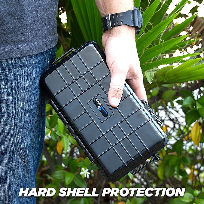 CASEMATIX Hard Shell 35mm Film Case for 35mm and 120 Film - 9" Waterproof & Lightproof Film Holder and Film Roll Container for up to 16 x 35mm Film Rolls or 10 x 120 Film Rolls, Travel Case Only