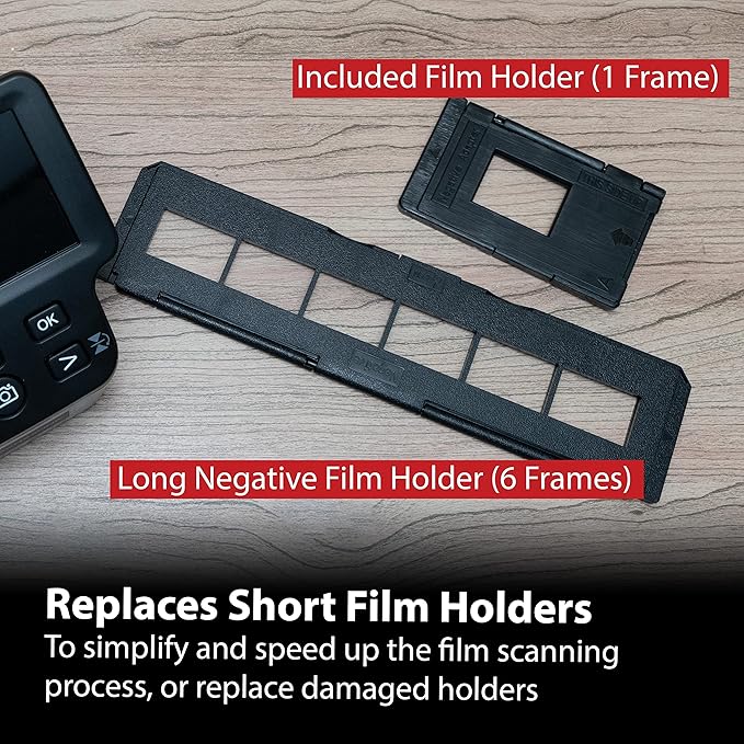 Magnasonic Long Tray Negative Film Holder for 35mm Compatible Film Scanners, Holds 6 Negative Frames to Speed up Processing Time, Easy To Use, Gently Flattens and Protects Film Edges - Set of 3 (NT01)