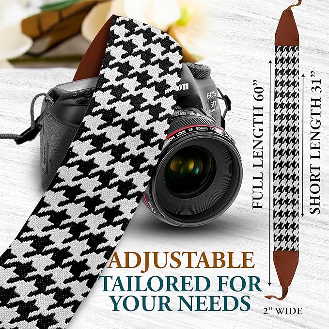 Art Tribute Camera Strap for All DSLR and Mirrorless Cameras. Add Your Name Or Initials Make It a Personalized Gift