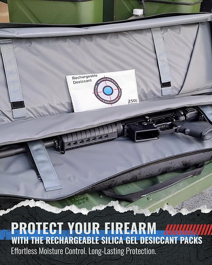 Cedar Mill Fine Firearms Gun Safe Dehumidifier – 250g Rechargeable Desiccant Packs - Reusable Moisture Absorbers for Gun Safes, Firearms, Closet, Car - Pack of 2