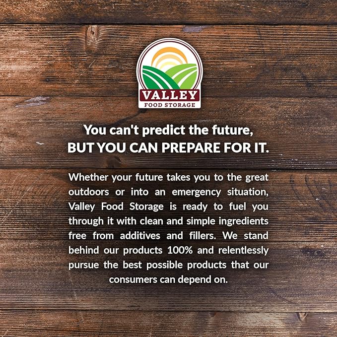 92 Serving Freeze Dried Meat Bucket | Premium Emergency Food Supply Contains 1,352g Protein | Survival Food 25 Year Shelf Life | Backpacking Meals, Prepper Supplies | Valley Food Storage