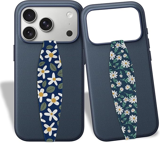 Switchbands Flower Phone Grip Strap – Reversible & Customizable Finger Holder for Phone Back, Wireless Charging Compatible, Detachable Phone Holder for iPhone & Android - Greysies