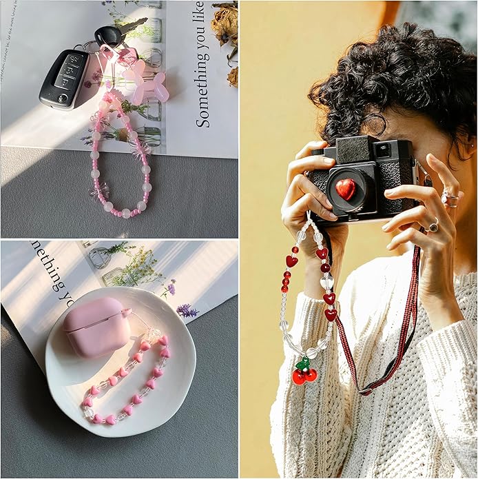 Phone Charm Strap Cute Phone Lanyard Wrist Strap Bracelet Accessories for Digital Camera,Keychain,Bag