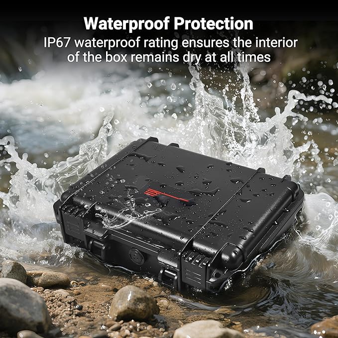 Carrying Case for Insta360 X4, Waterproof Protective Hard Travel Case Organizer for Insta 360 X4 Accessories, Dual Layer, Shockproof, Large Capacity, for Charging Hub, Bullet Time, Metal Cage