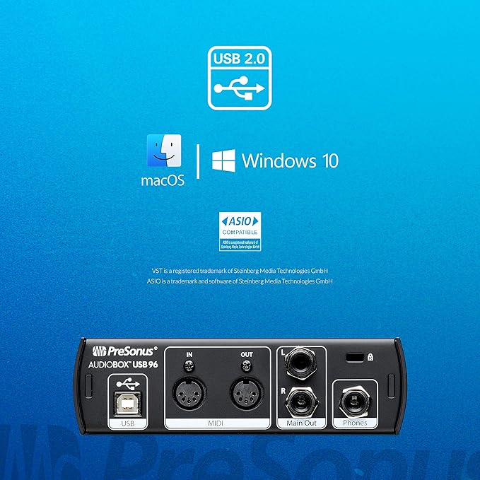 PreSonus AudioBox USB 96 Studio Recording Package with Studio One Pro Software