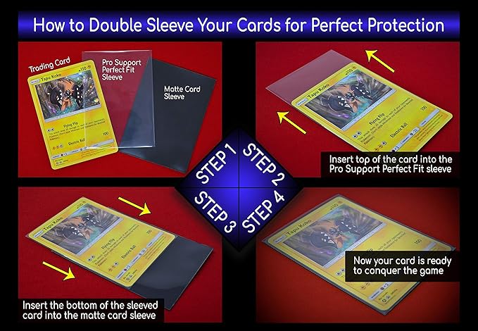 Pro Support 400 Premium Ultra Clear Standard Size Card Sleeves. Perfect for Double-sleeving and Compatible with Pokemon Cards and Magic The Gathering