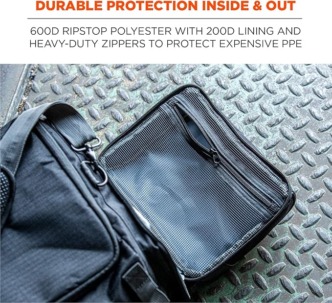 Ergodyne Arsenal 5189 Durable Jobsite Duffel Bag for Work Gear, Padded Shoulder Straps, 34L