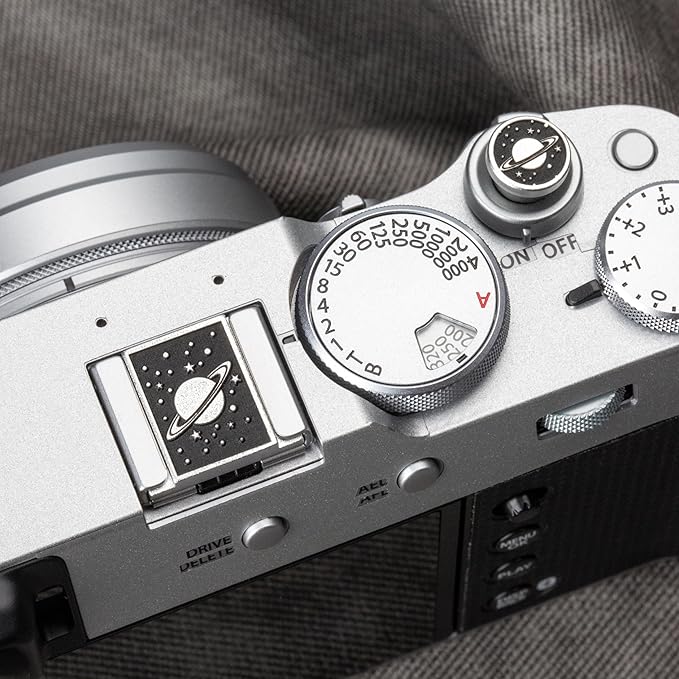 DBZZ Camera Metal Hot Shoe Cover Shutter Buttons Protector Set for Nikon z30/z50/d810 for Fujifilm X100VI X-T30 X-Pro3 X-Pro2 (Aluminium Set)