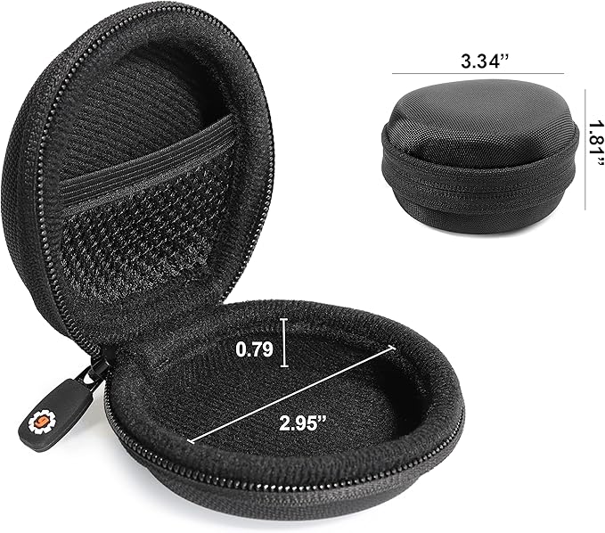 WGear Semi-Hard Lense Case for DSLR Camera Lens (Canon, Nikon, Sony, Pentax, Olympus, Panasonic,etc), Medium Size with Carabiner, Lens Cleaning Wipe (Black Medium)