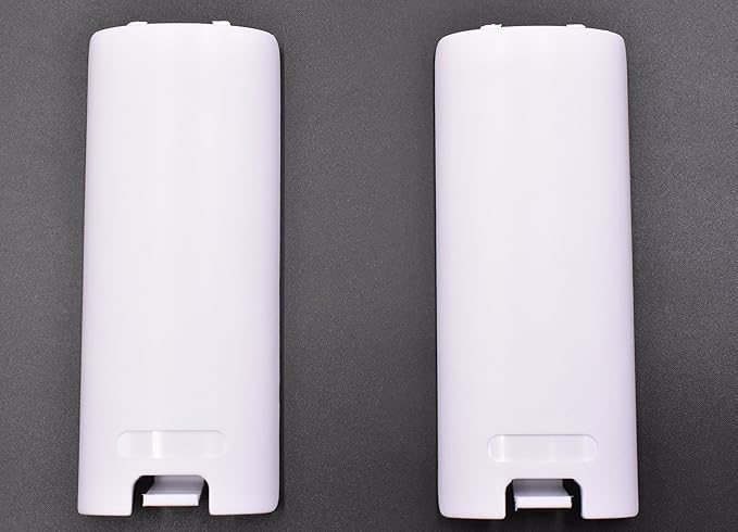 Art&Beauty 2 Pack of Replacement Battery Back Door Cover Shell for Nintendo Wii Remote Controller (White)