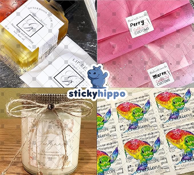 Custom Personalized Small Business Logo Stickers/Labels | Design Your Own Personalized Labels Stickers | 0.50 to 6.50 inch (Square)