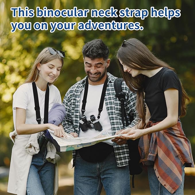 Adjustable iPad Binocular Camera Strap, Comfortable Shoulder Strap Nylon Neck Lanyard for iPad/Samsung Tablet Case,Crossbody Laptop Luggage Bag(Black)