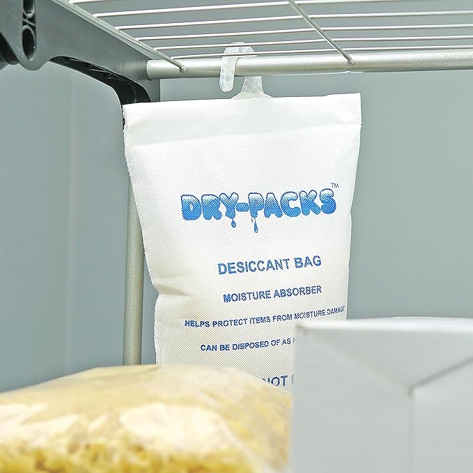 Container & Cargo Dry with Hanging Hook by Dry-Packs - 4.5LBS & 2KG White 2KGCONDRYHOOK