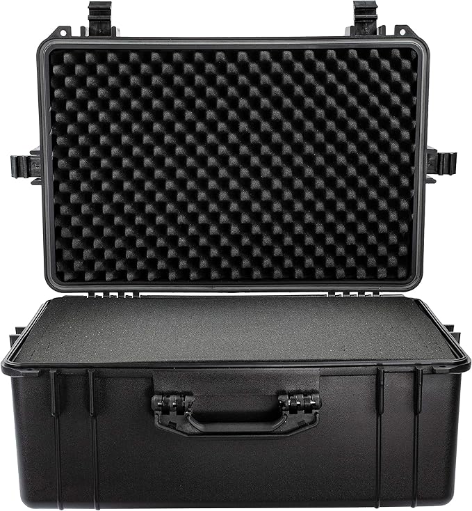 Eylar XL 24 inch Deep Protective Gear, Camera, Tools, Equipment Hard Case Waterproof w/Foam Black