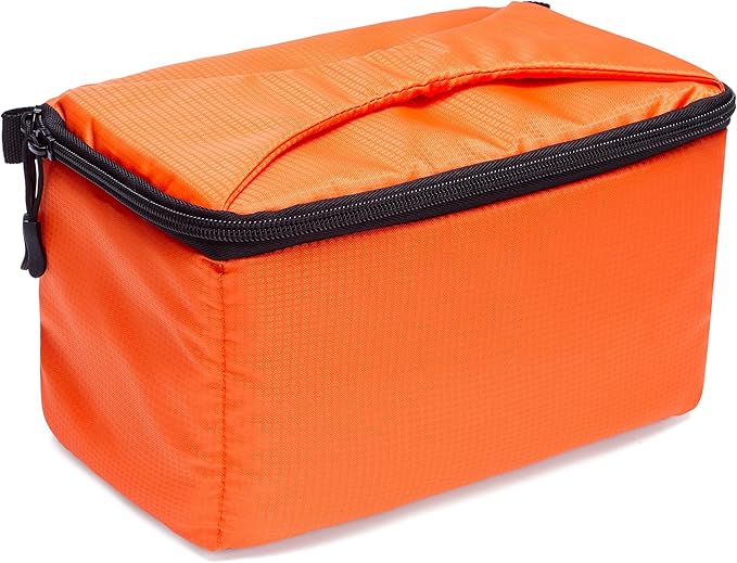 G-raphy Camera Bag Digital Camera Case, Waterproof & Protective Small Camera Insert with Handle Shockproof for Mirrorless Cameras, Lenses and other accessories (Orange)