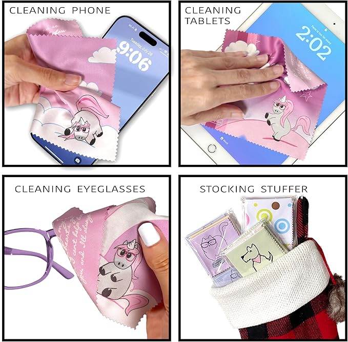 Cute Lens Cleaning Cloth (Unicorn)