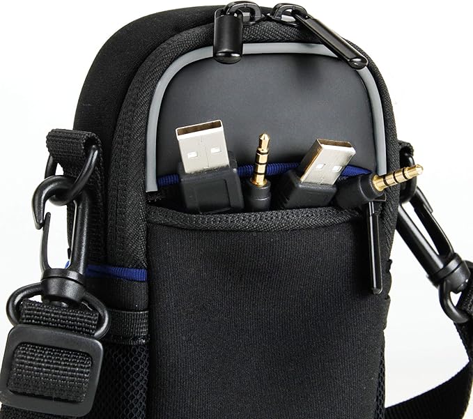 USA Gear Compact Camera Case Point & Shoot Camera Bag with Accessory Pockets, Rain Cover & Shoulder Strap Works W/Sony CyberShot, Canon PowerShot ELPH, Nikon COOLPIX, Olympus & More