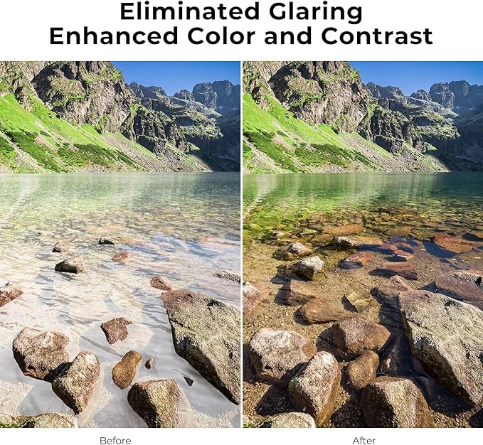 K&F CONCEPT 49mm Circular Polarizer Filter Ultra-Slim 18 Multi-Coated Optical Glass Circular Polarizing Filter for Camera Lenses with Cleaning Cloth (K Series)