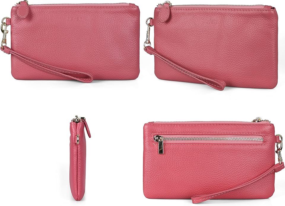 befen Genuine Leather Wristlet Clutch RFID Blocking Bag Cell Phone Wallet Purse Wristlet Wallet Purses and Handbags for Women