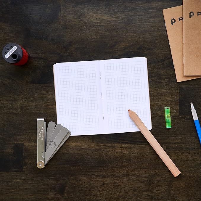 Portage Small Blank Notebook- Notepad for Field Notes, Kraft Unlined Small Sketch Book, Pocket Notebook Journal for Taking Notes in the Field – 3.5 x 5.5 Inches, 64 Pages, (Pack of 6)