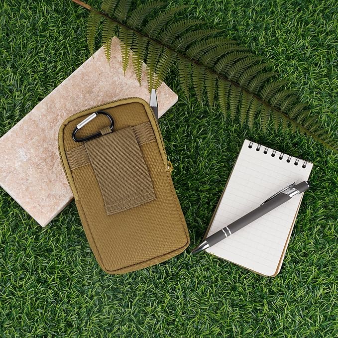 6 Pcs Waterproof Notebook Set, Write in The Rain Notebook, All Weather Notebook, Police Notepad, Field Notes Notebooks, 3 × 5" Pocket Notebook with Pen and Cover for Outdoor Activities Recording (Khaki)