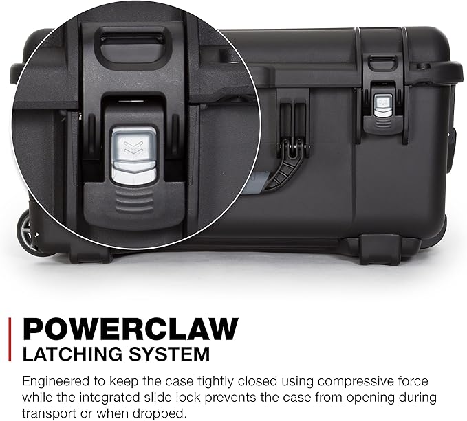 NANUK 950 Waterproof Hard Case with Wheels and Padded Divider - Black