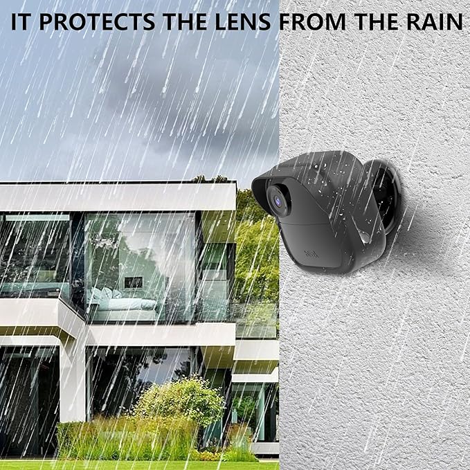 Silicone Case Cover for Blink Outdoor 4/Blink Outdoor 2K+, Weatherproof Silicone Cover Skin Provides Full Camera Protection, for All-New Blink Outdoor 4 Home Security Camera (Black)