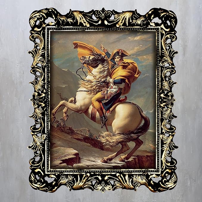 Black 11x14 Picture Frame Ornate Gothic Vintage Antique for Wall Display, Baroque Frame Fits 8x10 Photos with Mat