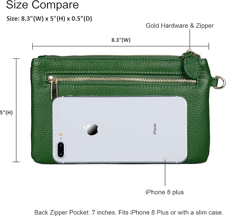 befen Genuine Leather Wristlet Clutch RFID Blocking Bag Cell Phone Wallet Purse Wristlet Wallet Purses and Handbags for Women