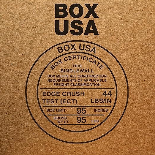 Box USA 5 Pack of Flat-Panel TV Corrugated Cardboard Boxes, 28" L x 6" W x 20" H, Kraft, Shipping, Packing and Moving