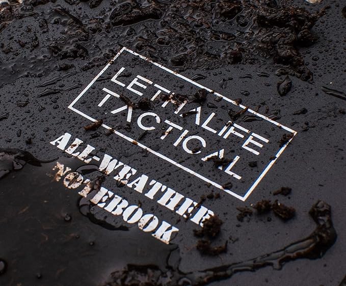 8.5x11 inch All Weather Notepad Writing Pad (Black)