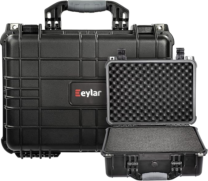 Eylar Hard Gun Case Water & Shock Proof with Foam 16 inch 13 inch 6.87 inch