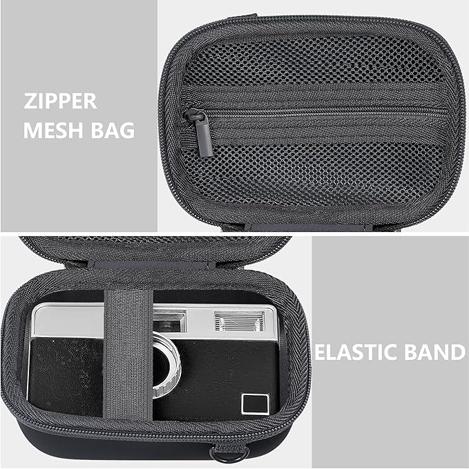 Leayjeen Digital Camera Case Compatible with KODAK EKTAR H35 Half Frame Film Camera and 35mm Kodak Ultramax 400 Color Print Film, Designed with EVA Hard Shell (Case Only) Black