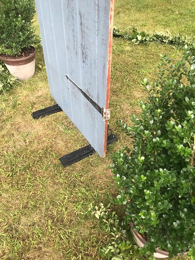 Rustic Wedding Door Stand, Black Metal Display Stand for Ceremony Backdrop, Vintage Door Frame Holder, Outdoor Event Decor