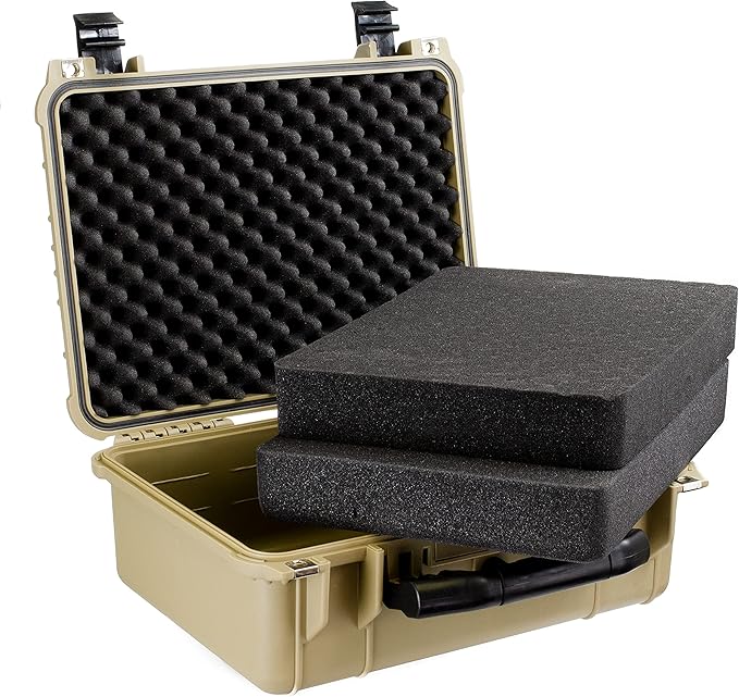 Eylar Hard Gun Case Water & Shock Proof with Foam 16 inch 13 inch 6.87 inch