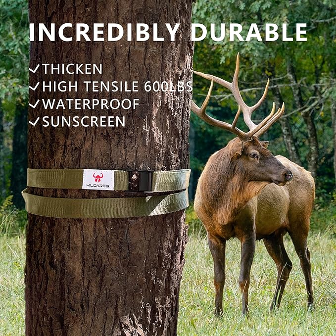 WILDARES 1" x 6.6' Trail Cam Strap,1800 lbs Heavy-Duty Trail Camera Straps, Game Camera Strap,Tree Belts,Durable Nylon Fiber,Long-Lasting Alloy Buckle,Pack of 6