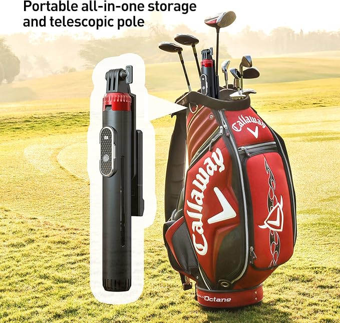 EUG-PRODUCTS 62" Phone Tripod & Selfie Stick for Golf Training, Extendable Cell Phone Tripod Stand with Wireless Remote and Phone Holder, Golf Training Aid - Compatible with iPhone Android iPhone