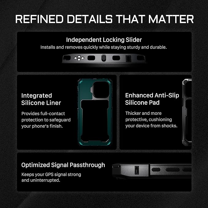 Tilta Khronos Case Compatible with iPhone 16 Pro Max Case – Black | Mobile Filmmaking Accessories | Phone Camera Cage | Phone Video Rig TK-IP16-PMFC-B